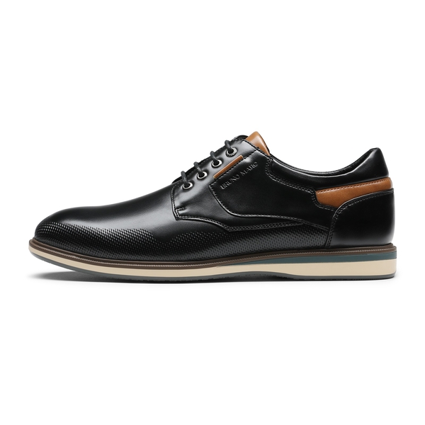 Men's Plain Toe Smart Dress Sneakers - BLACK - 2